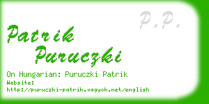 patrik puruczki business card